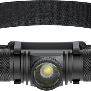 Rechargeable Adult Headlamp 500 Lumens with Battery, Adjustable for Hard Hat